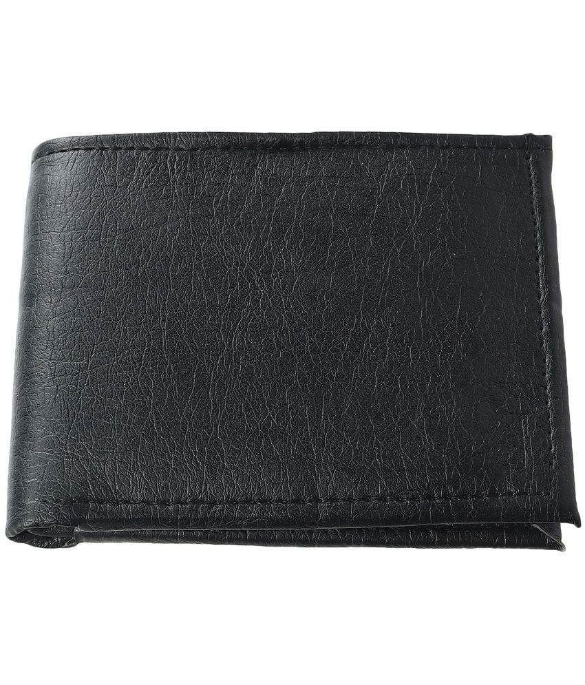     			Clock21 - Black Leather Men's Two Fold Wallet ( Pack of 1 )