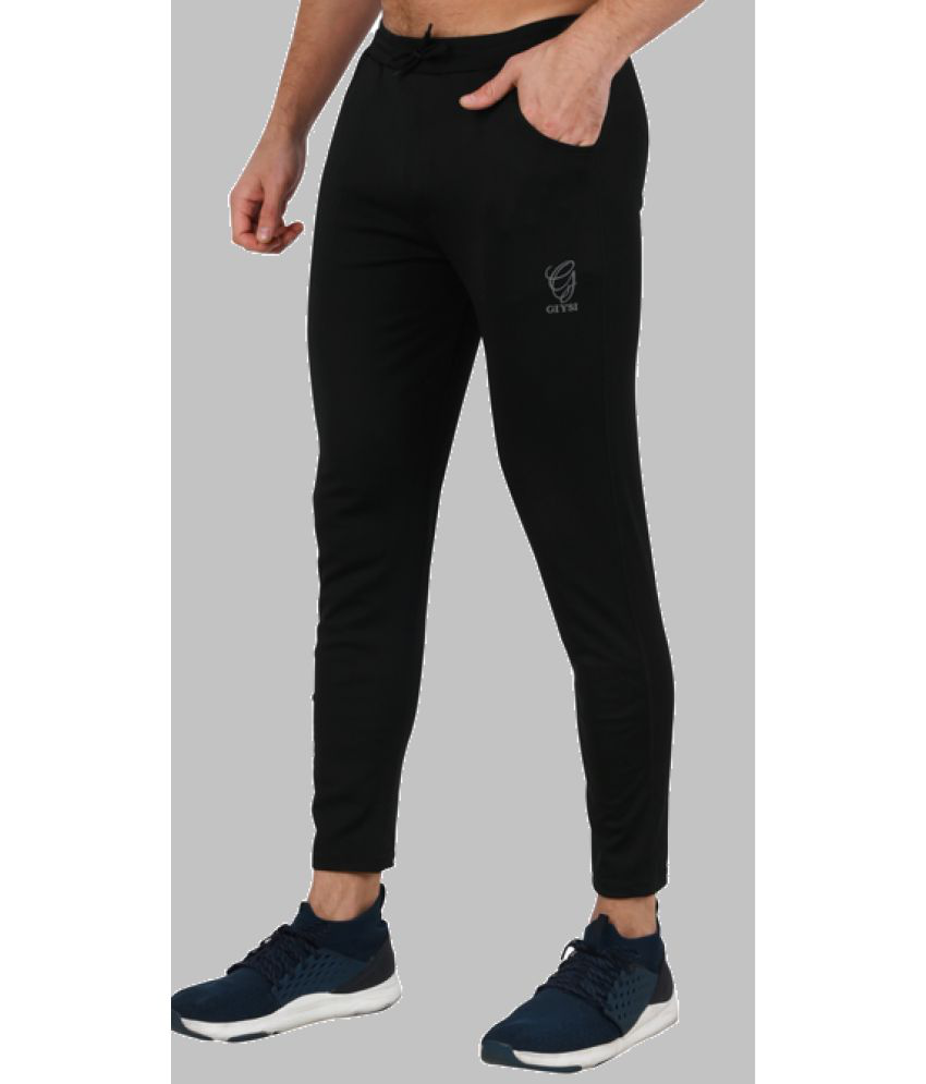     			GIYSI - Black Polyester Men's Sports Trackpants ( Pack of 1 )