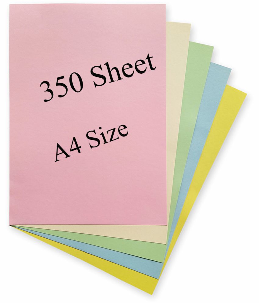     			Kopila Multicolor 160-200 Gsm A4 Size Pastel Sheet/Color Paper for Art & Craft (Pack of-350)