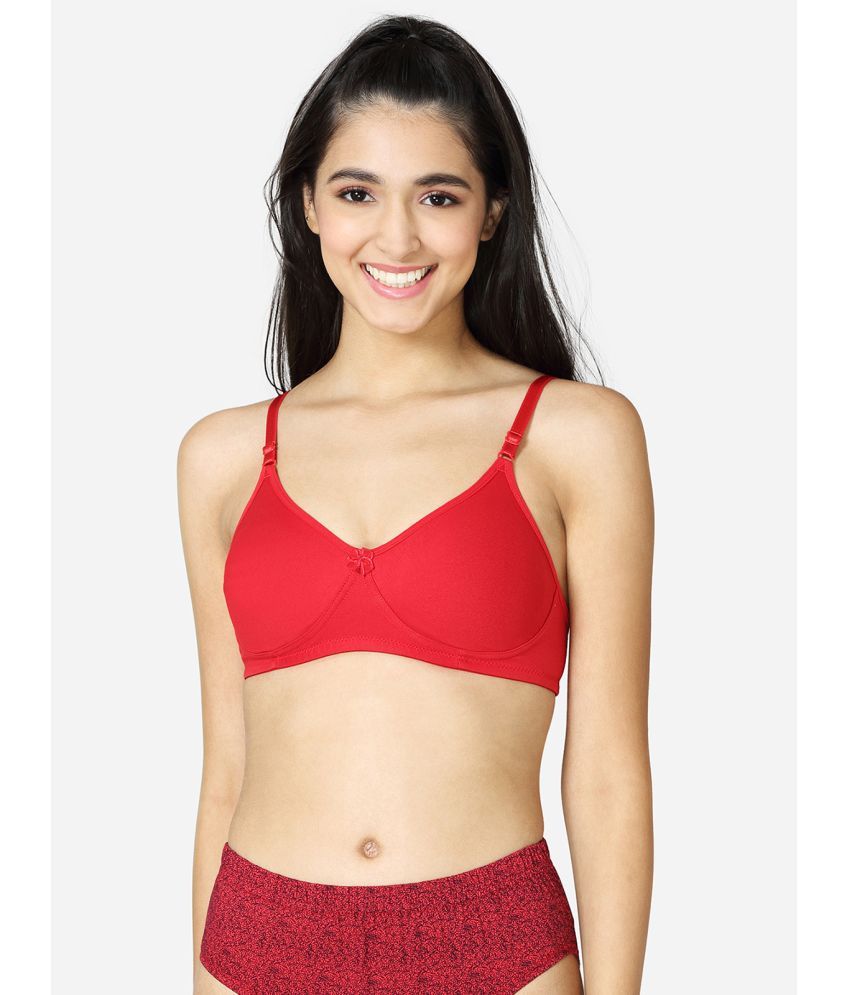     			VStar Cotton Blend Non Padded Women's T-Shirt Bra ( Red )