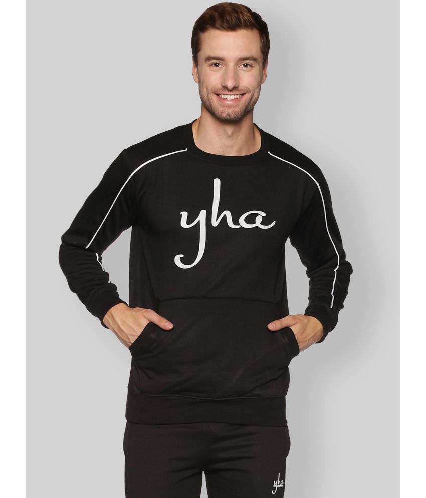     			YHA - Black Fleece Regular Fit Men's Sweatshirt ( Pack of 1 )