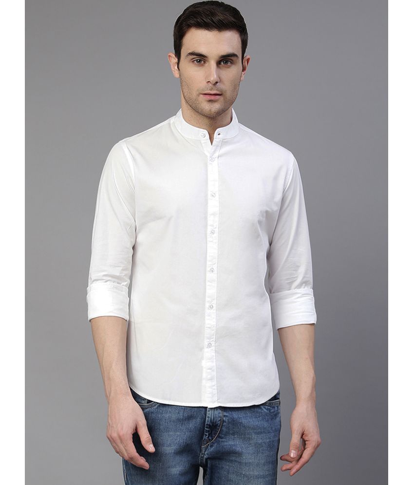     			Dennis Lingo - White 100% Cotton Slim Fit Men's Casual Shirt ( Pack of 1 )