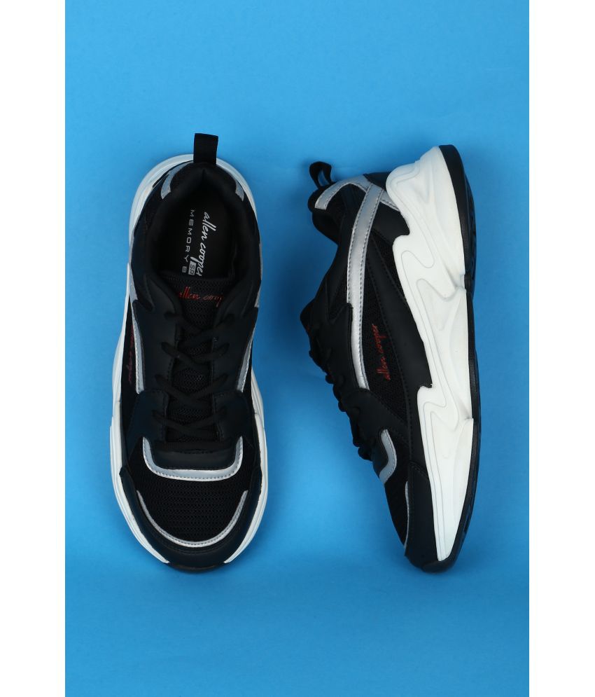     			Allen Cooper - ACSS-551-BLACK Black Men's Sports Running Shoes