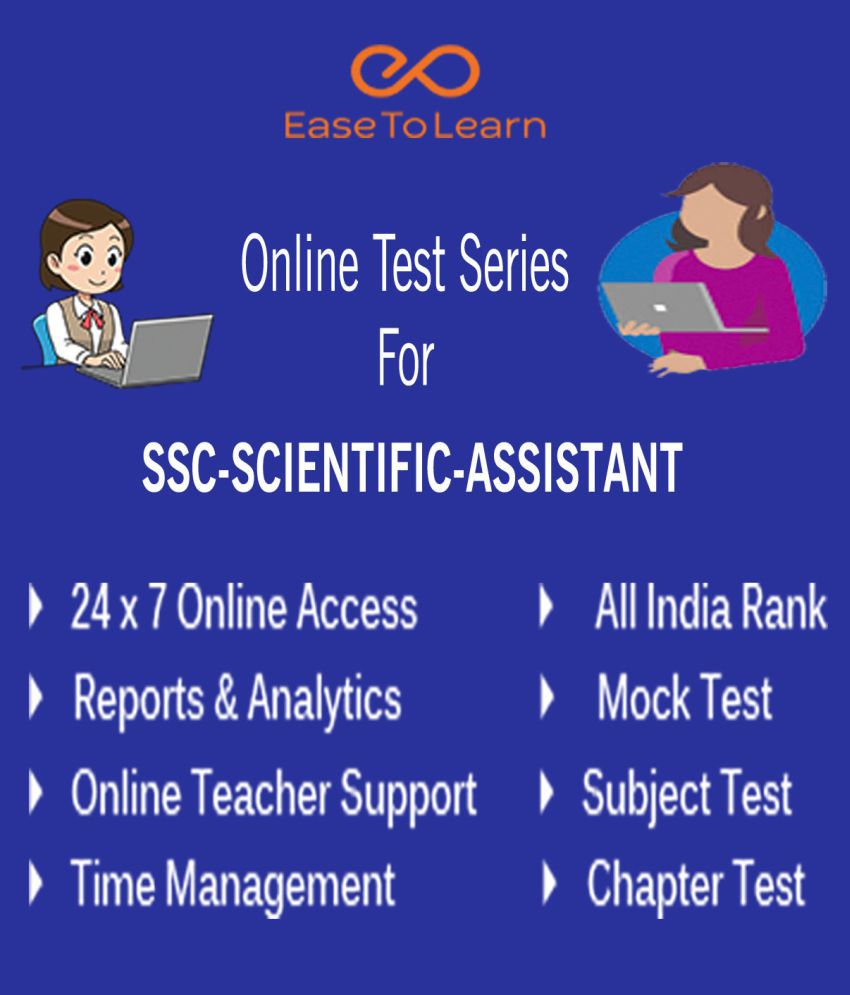     			Ease To Learn SSC SCIENTIFIC ASSISTANT Online Topic & Mock Test Online Tests