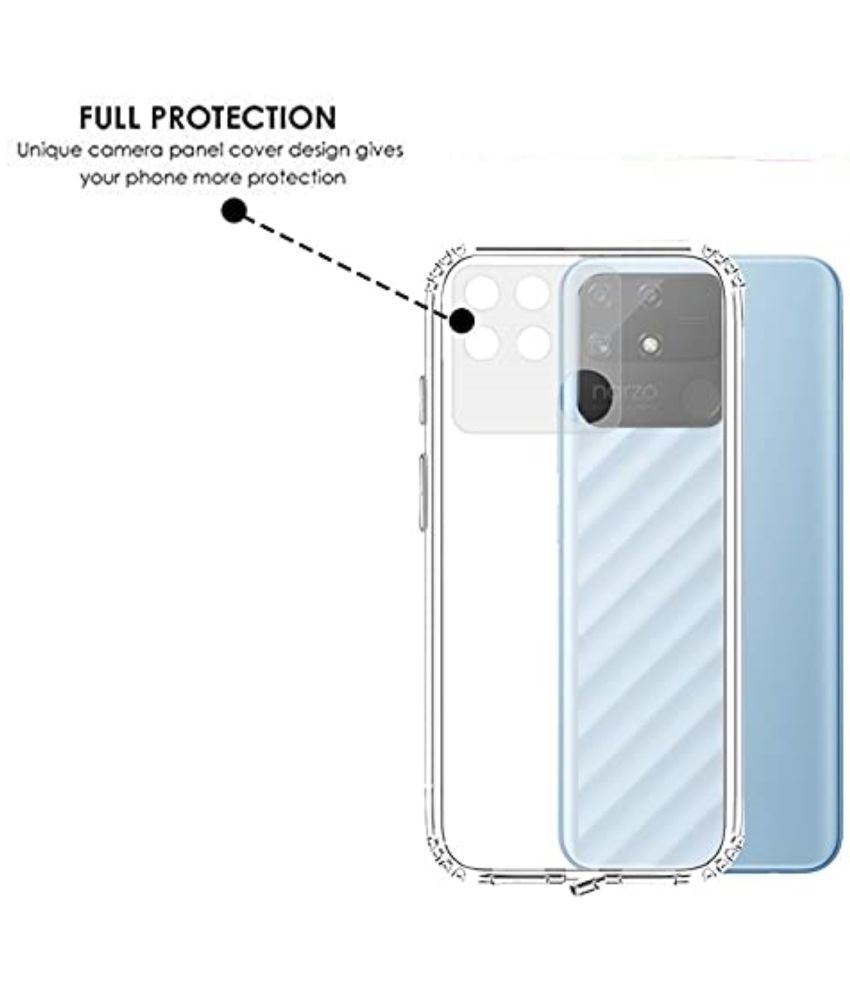    			Case Vault Covers - Transparent Silicon Silicon Soft cases Compatible For realme narzo 50A ( Pack of 1 )