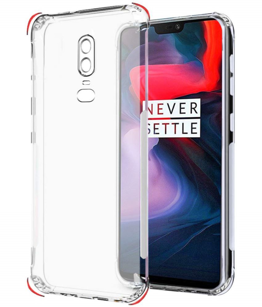     			Case Vault Covers - Transparent Silicon Silicon Soft cases Compatible For Oneplus 6 Avengers Limited Edition ( Pack of 1 )