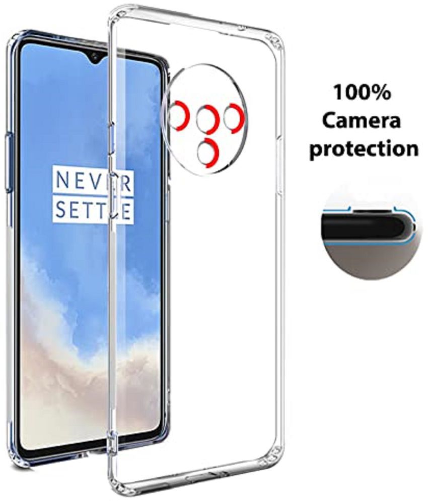     			Case Vault Covers - Transparent Silicon Silicon Soft cases Compatible For OnePlus 7T ( Pack of 1 )