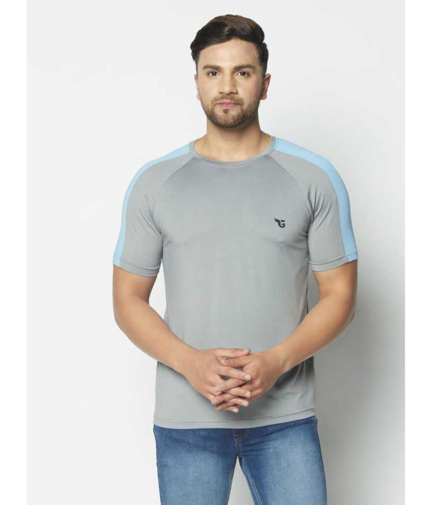     			Glito - Grey Polyester Regular Fit Men's T-Shirt ( Pack of 1 )
