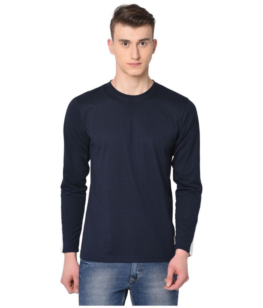     			Glito - Navy Cotton Blend Regular Fit Men's T-Shirt ( Pack of 1 )