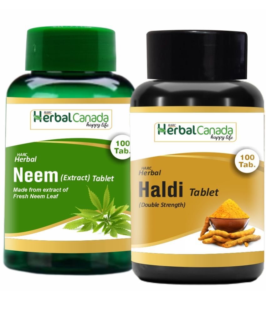     			Herbal Canada Neem100+Haldi100 Tablet 100 no.s Pack Of 2