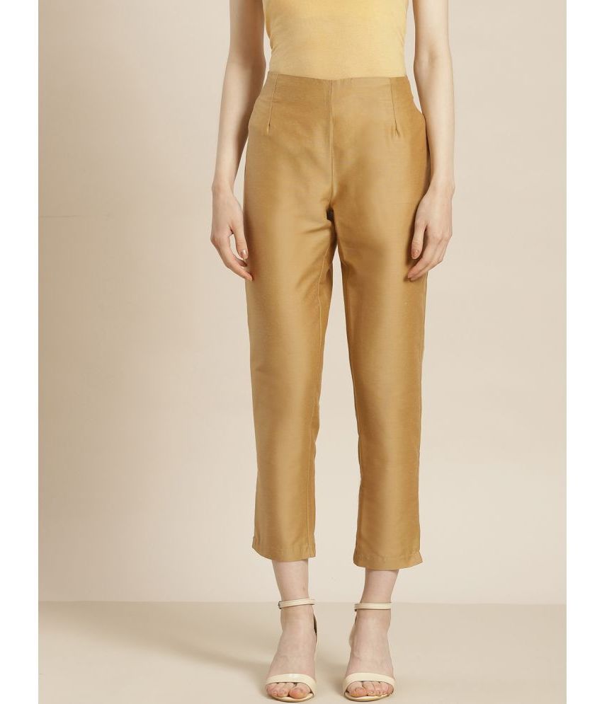     			Juniper - Gold Silk Straight Women's Casual Pants ( Pack of 1 )