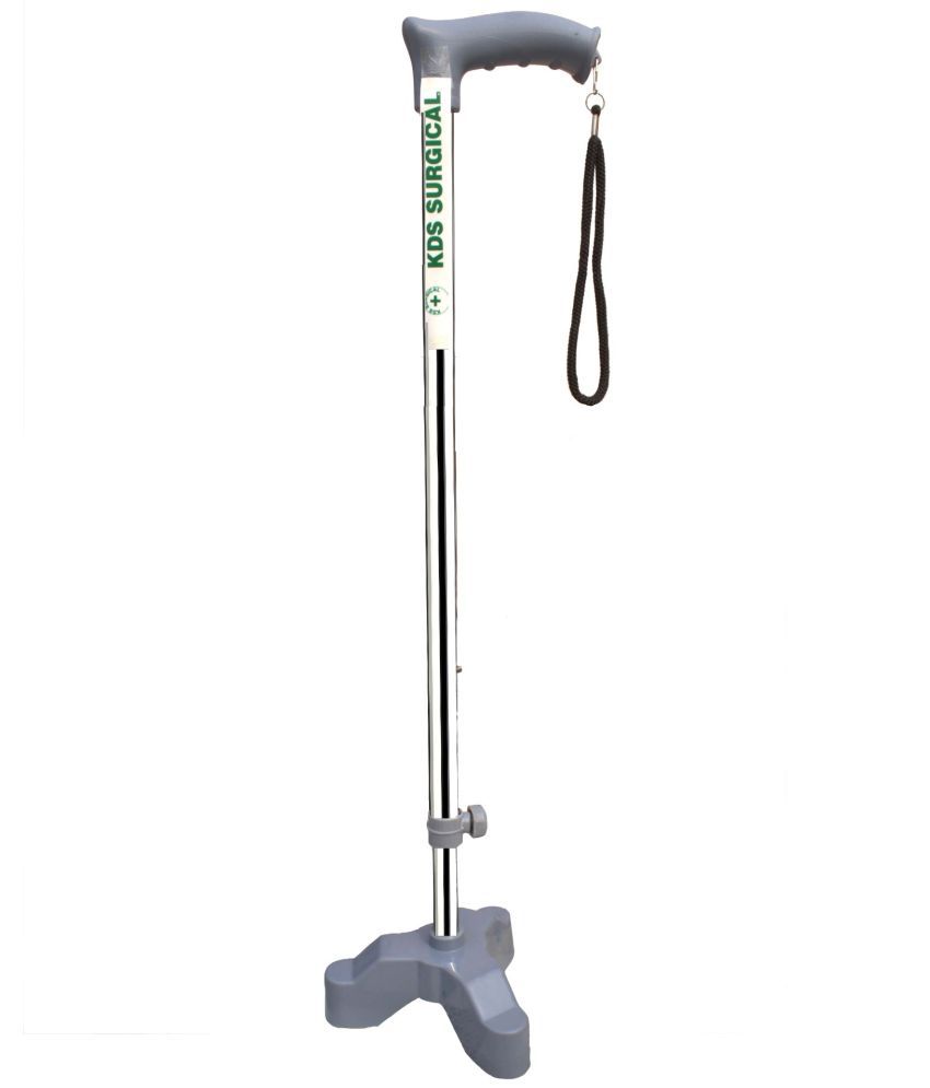     			KDS SURGICAL 3 Leg Tripod Chrome Crutch Dori Handle Steel Walking Sticks