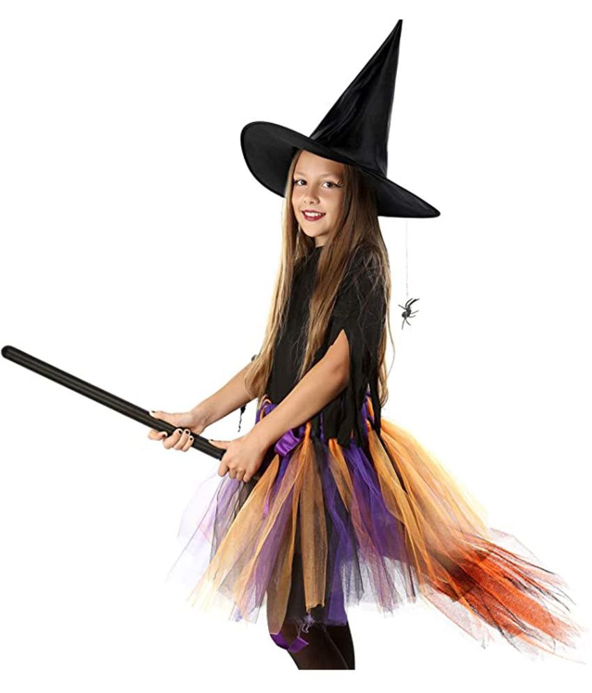     			Kaku Fancy Dresses Halloween Witch Broom - 6pcs | Witch Broomstick Wizard Flying Broom Stick | Halloween Cosplay Costume for Haunted Horror Costume Decoration Supplies