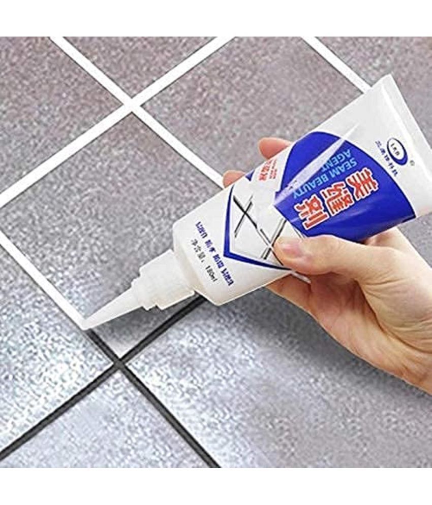     			Waterproof Tile Gap/Crack/Grout Filler Water Resistant Silicone Sealant for DIY Home Sink Gaps/Tiles Gaps/Grouts Repair Filler Tube For Home, Office, Bathroom, Toilets, Kitchen(180ML)