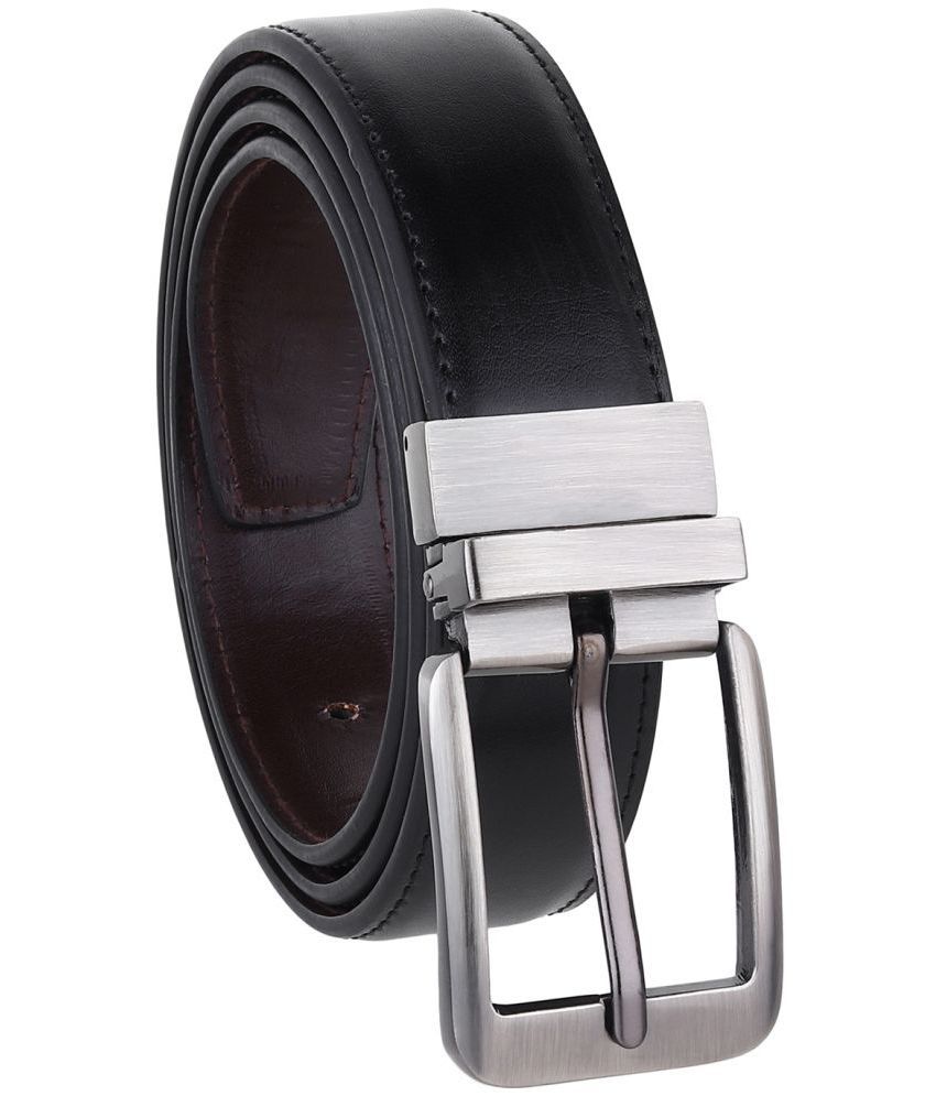     			Clock21 - Black Faux Leather Men's Reversible Belt ( Pack of 1 )