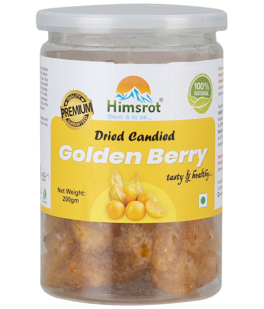     			Himsrot Dried Golden Berries Candy Healthy Whole Dry Golden Berry Fruit from Himalayas | 100% Natural Sun Dried berries - Golden Berries Dry Fruit 200 gms resealable Jar