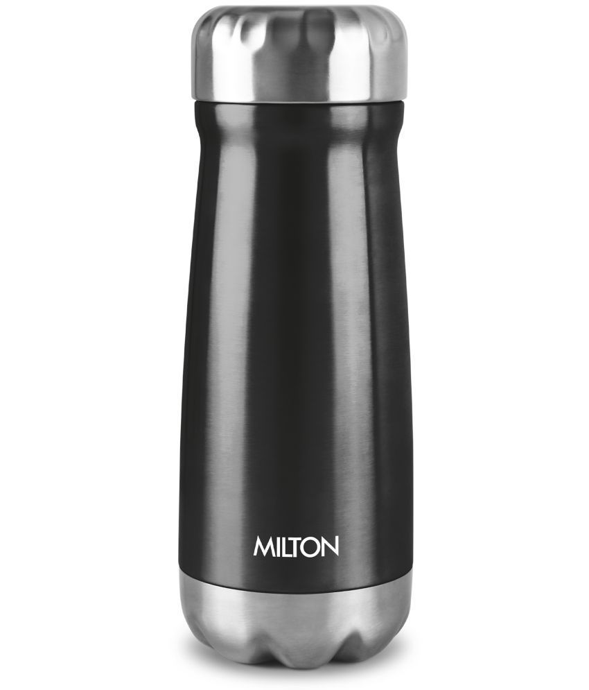     			Milton All Rounder 550 Thermosteel Hot and Cold Flask, 1 Piece, 510 ml, Black | Insulated Flask | Leak Proof | Soup Flask | Dal Flask | Sambar Flask | Thermos | Long Hours Hot and Cold