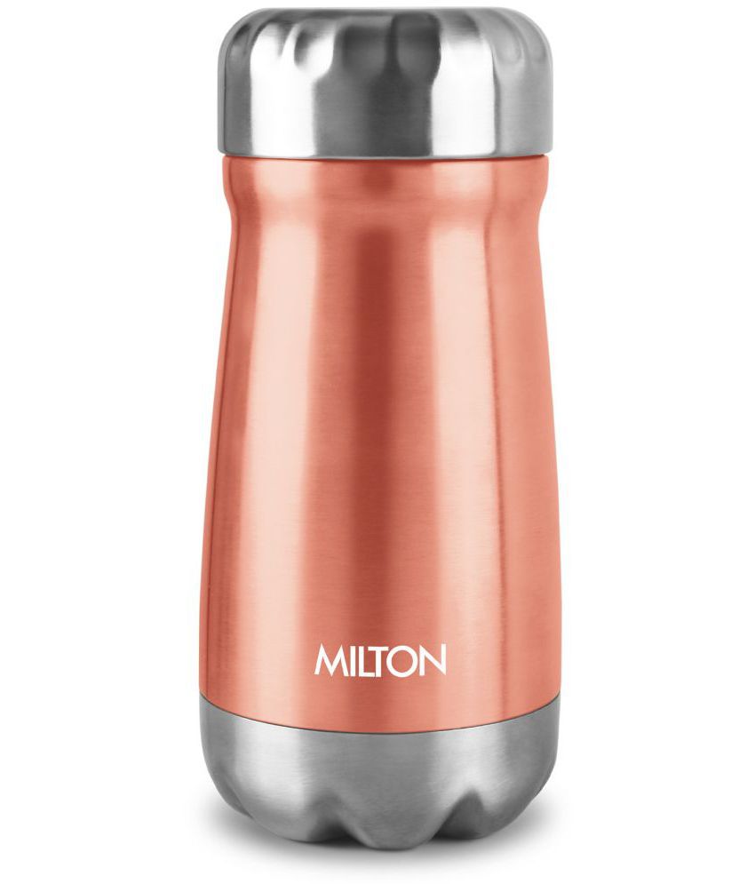     			Milton All Rounder 400 Thermosteel Hot and Cold Flask, 1 Piece, 350 ml, Rose Gold | Insulated Flask | Leak Proof | Soup Flask | Dal Flask | Sambar Flask | Thermos | Long Hours Hot and Cold