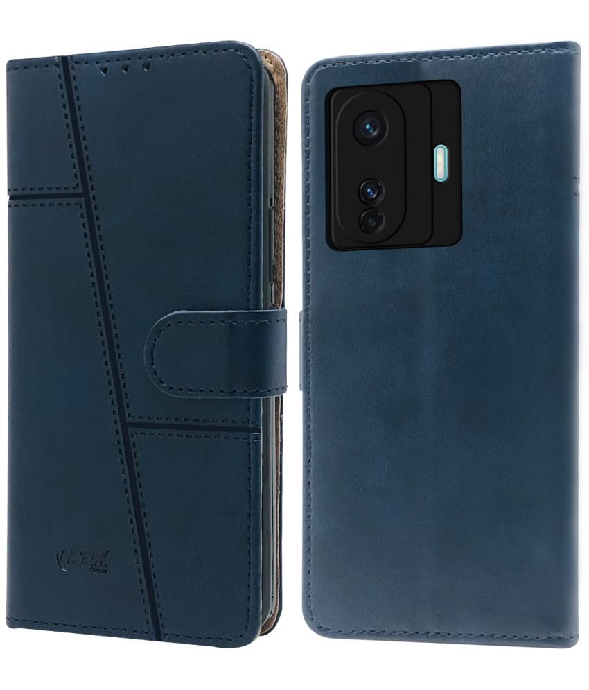     			NBOX - Blue Artificial Leather Flip Cover Compatible For Vivo T1 Pro 5G ( Pack of 1 )