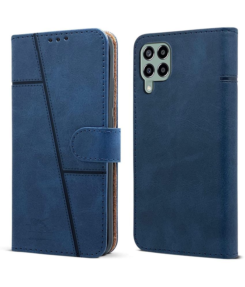     			NBOX - Blue Artificial Leather Flip Cover Compatible For Samsung Galaxy M33 5G ( Pack of 1 )
