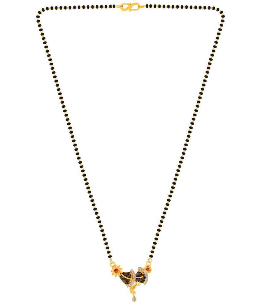     			Silver Shine - Golden Mangalsutra ( Pack of 1 )