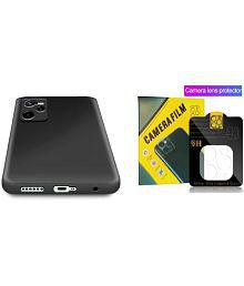 Kosher Traders - Black Silicon Combo of Shock Proof Case with Camera Cover Compatible For Realme 2 Pro ( Pack of 2 )