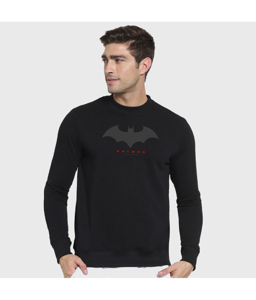     			Bewakoof - Black Fleece Regular Fit Men's Sweatshirt ( Pack of 1 )
