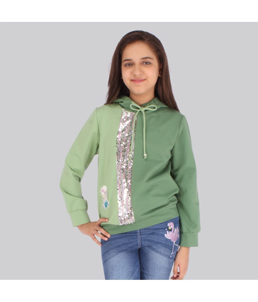     			Cutecumber Pack of 1 Girls Cotton Blend Top ( Green )