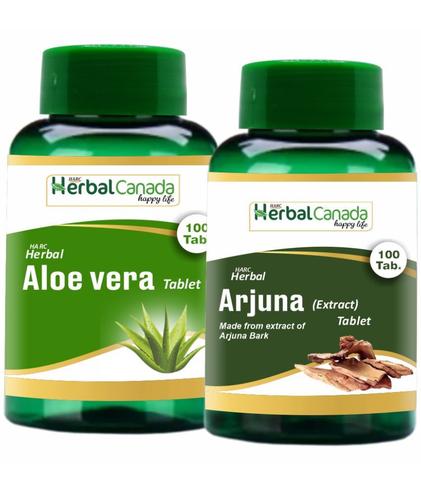     			Herbal Canada Aloe vera(100Tab) + Arjuna(100Tab) Tablet 200 no.s Pack Of 2