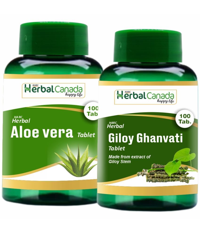     			Herbal Canada Aloe Vera(100Tab) + Giloy(100Tab) Tablet 200 No.S Pack of 2