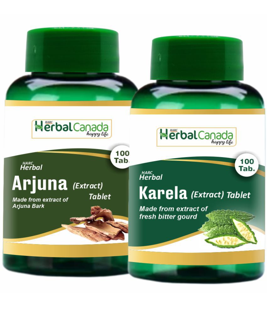     			Herbal Canada Arjuna(100Tab) + Karela(100Tab) Tablet 200 no.s Pack Of 2