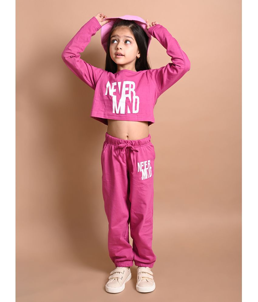     			Lilpicks - Pink Cotton Girls Top With Pants ( Pack of 1 )