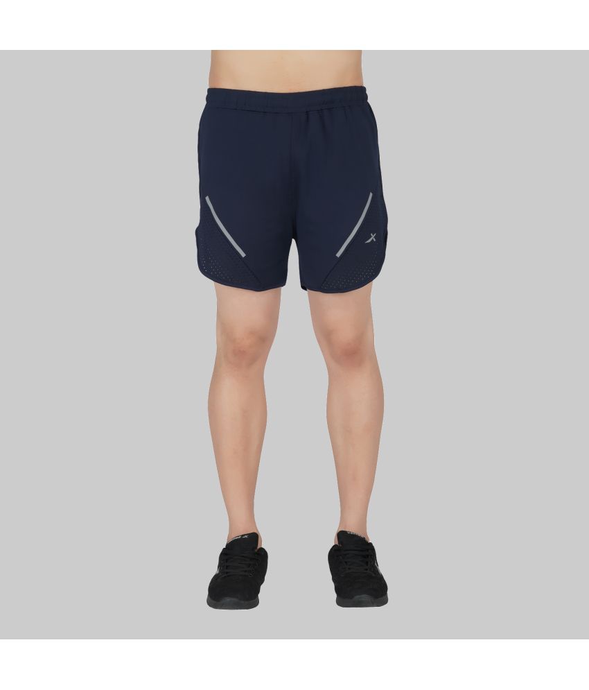    			Vector X - Navy Polyester Men's Running Shorts ( Pack of 1 )