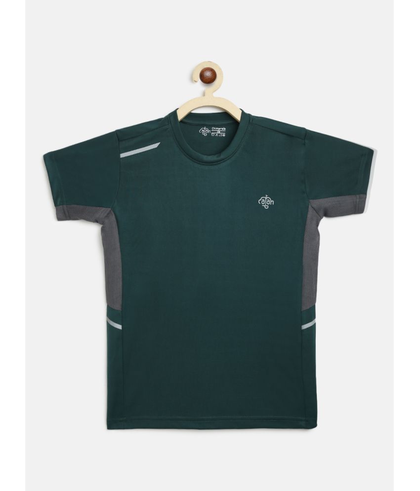 CHIMPRALA - Dark Green Polyester Boy's T-Shirt ( Pack of 1 )