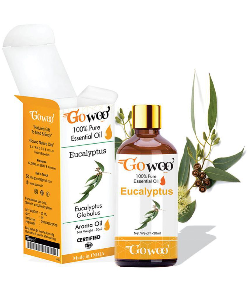     			GO WOO 100% Pure Eucalyptus Oil for Cough, Colds, Clear Breathing, Joints Pain ( 30 ml)