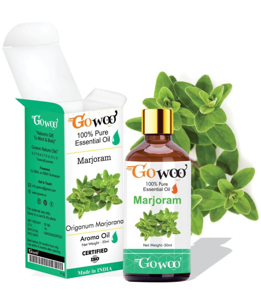     			GO WOO 100% Pure Marjoram Oil, Therapeutic Grade & Aromatherapy For Skin care (30 ml)