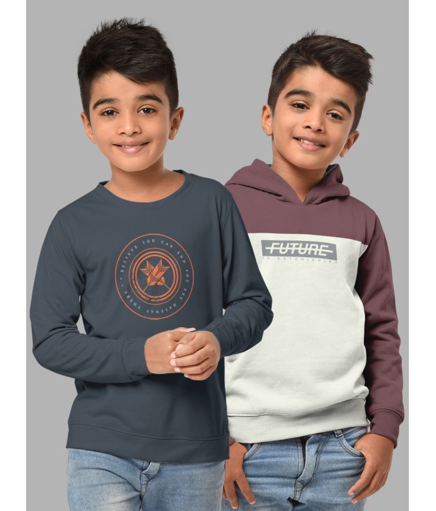     			HELLCAT - Multi Color Cotton Blend Boys Sweatshirt ( Pack of 2 )