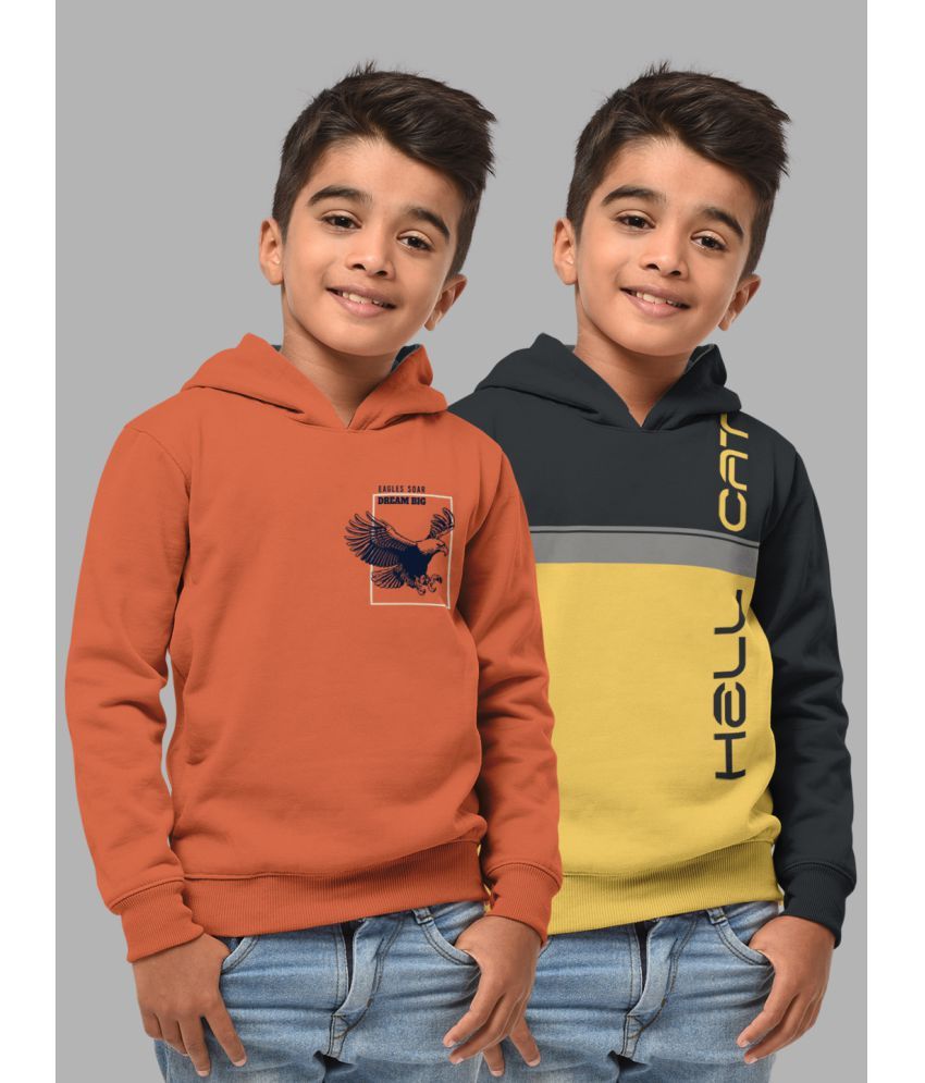     			HELLCAT Pack of 2 Boys Cotton Blend Sweatshirt ( Multicolor3 )