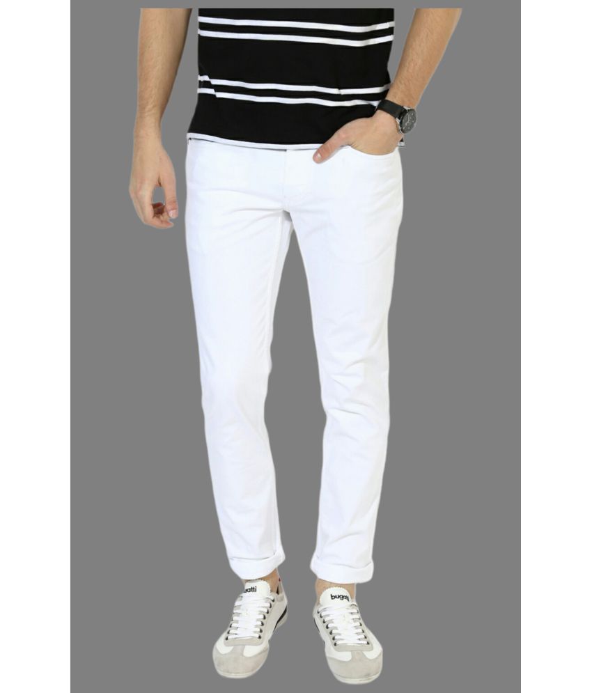     			Lawson - White Denim Slim Fit Men's Jeans ( Pack of 1 )