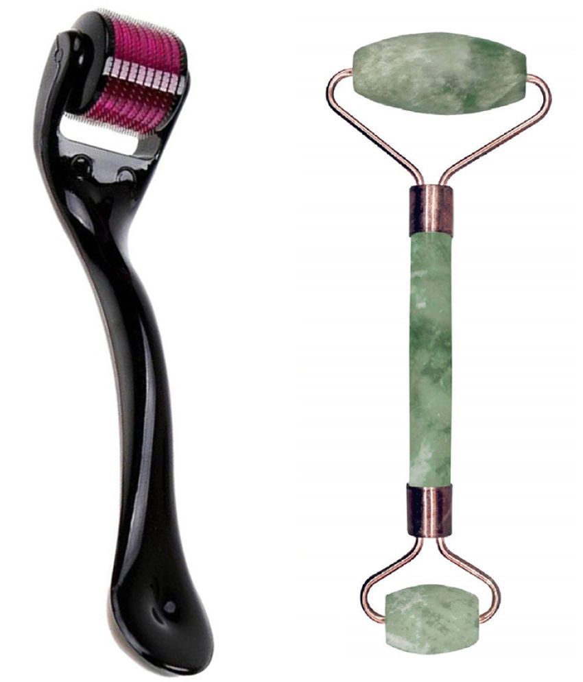     			Lenon Derma Roller With Jade Stone Roller Massager Personal Skin Care Combo Pack of 2