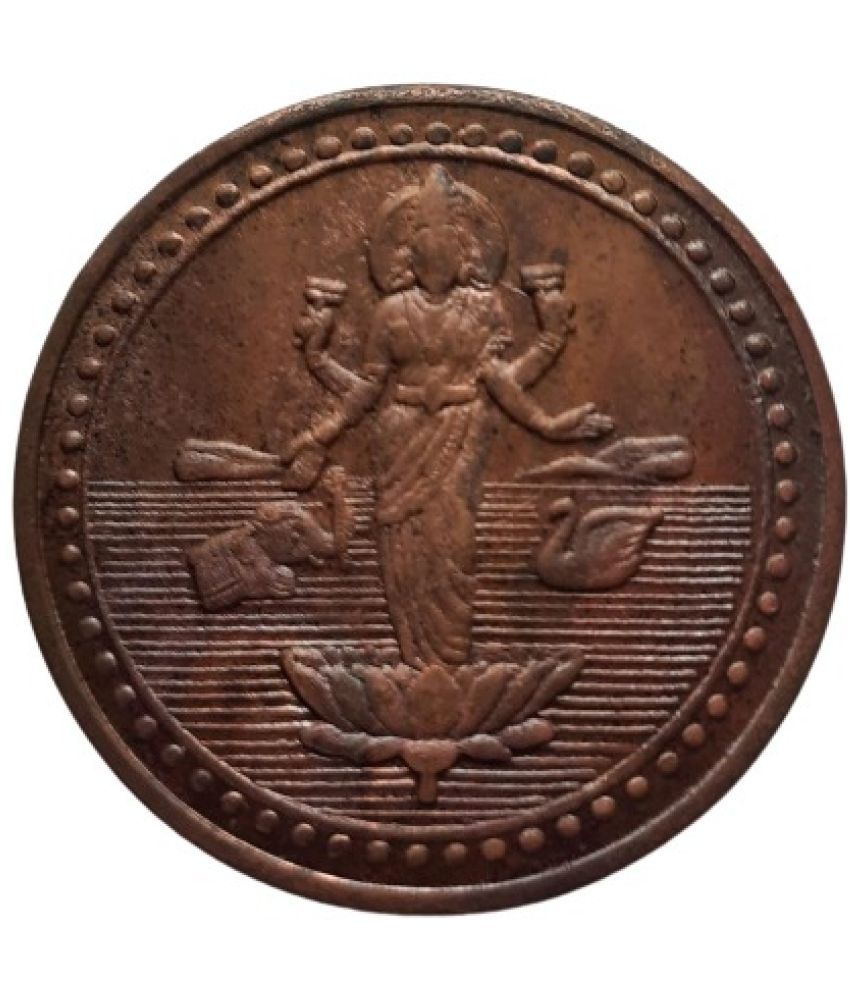     			POOJA TOKENS - LAXMI JI 100 GRAMS COPPER TOKEN UKL 1 Numismatic Coins