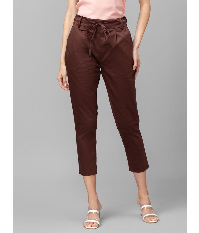 Globus - Brown Cotton Regular Women's Casual Pants ( Pack of 1 )