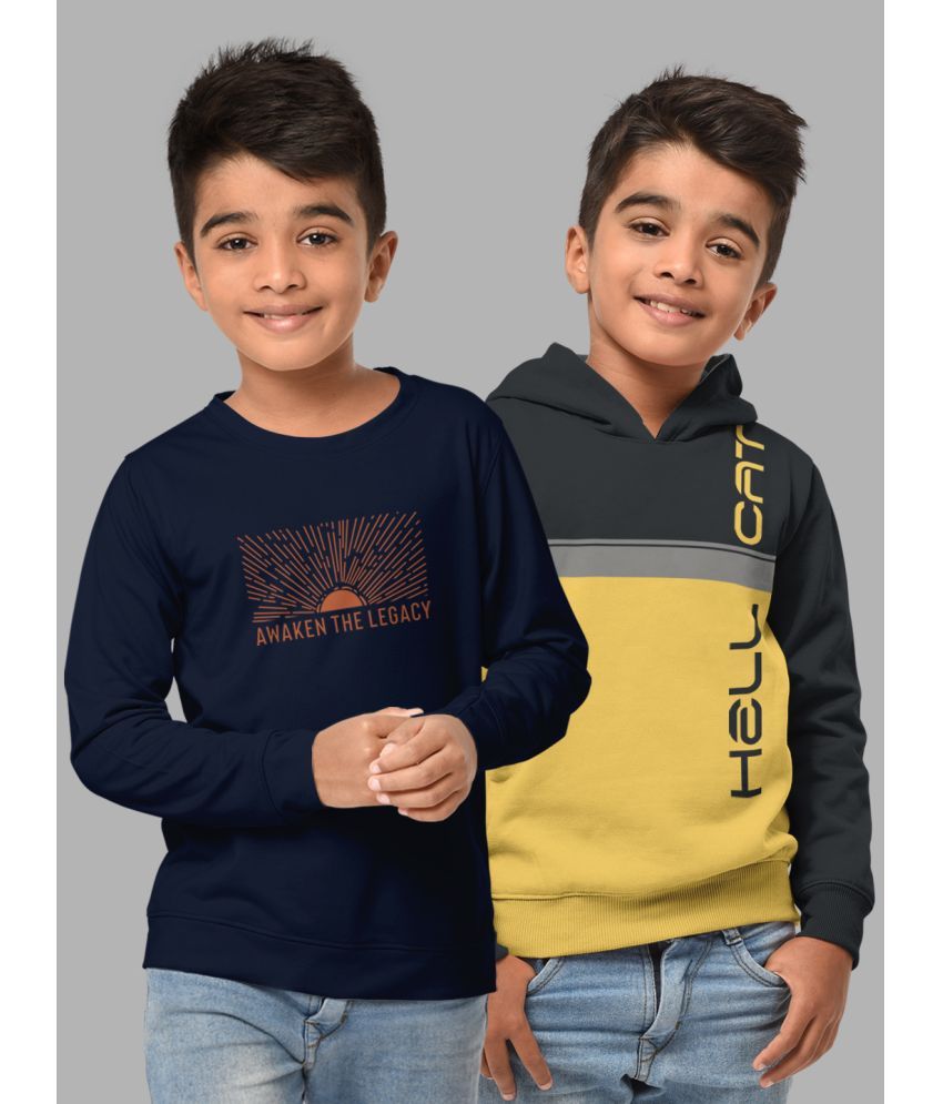     			HELLCAT Pack of 2 Boys Cotton Blend Sweatshirt ( Multicolor3 )