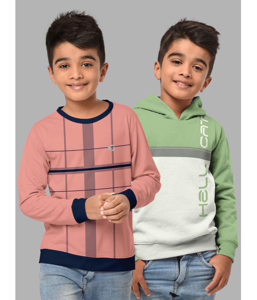     			HELLCAT Pack of 2 Boys Cotton Blend Sweatshirt ( Multicolor4 )