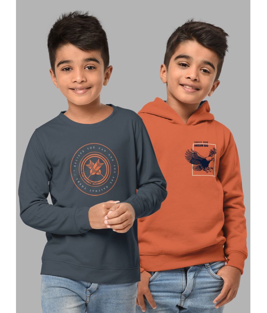     			HELLCAT Pack of 2 Boys Cotton Blend Sweatshirt ( Multicolor )