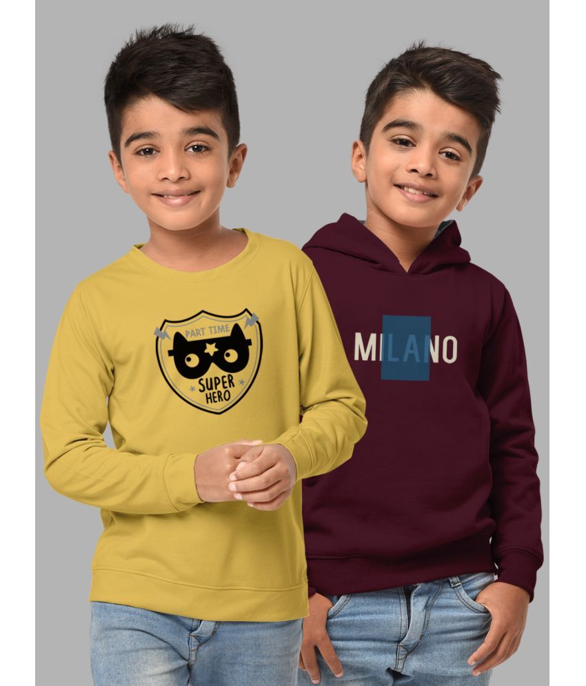     			HELLCAT Pack of 2 Boys Cotton Blend Sweatshirt ( Multicolor5 )