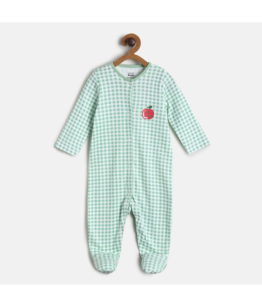     			MINI KLUB Pack of 1 Baby Girls Cotton Bodysuit ( Green )