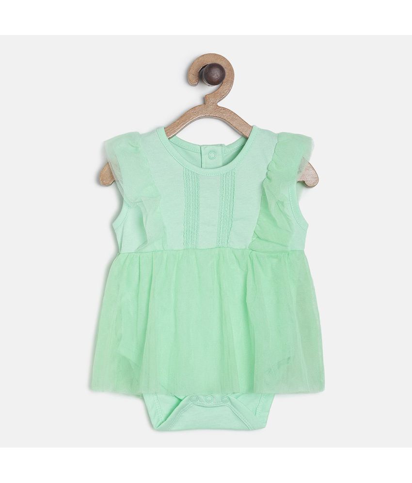     			MINI KLUB Pack of 2 Baby Girls Cotton Bodysuit ( Mint Green )