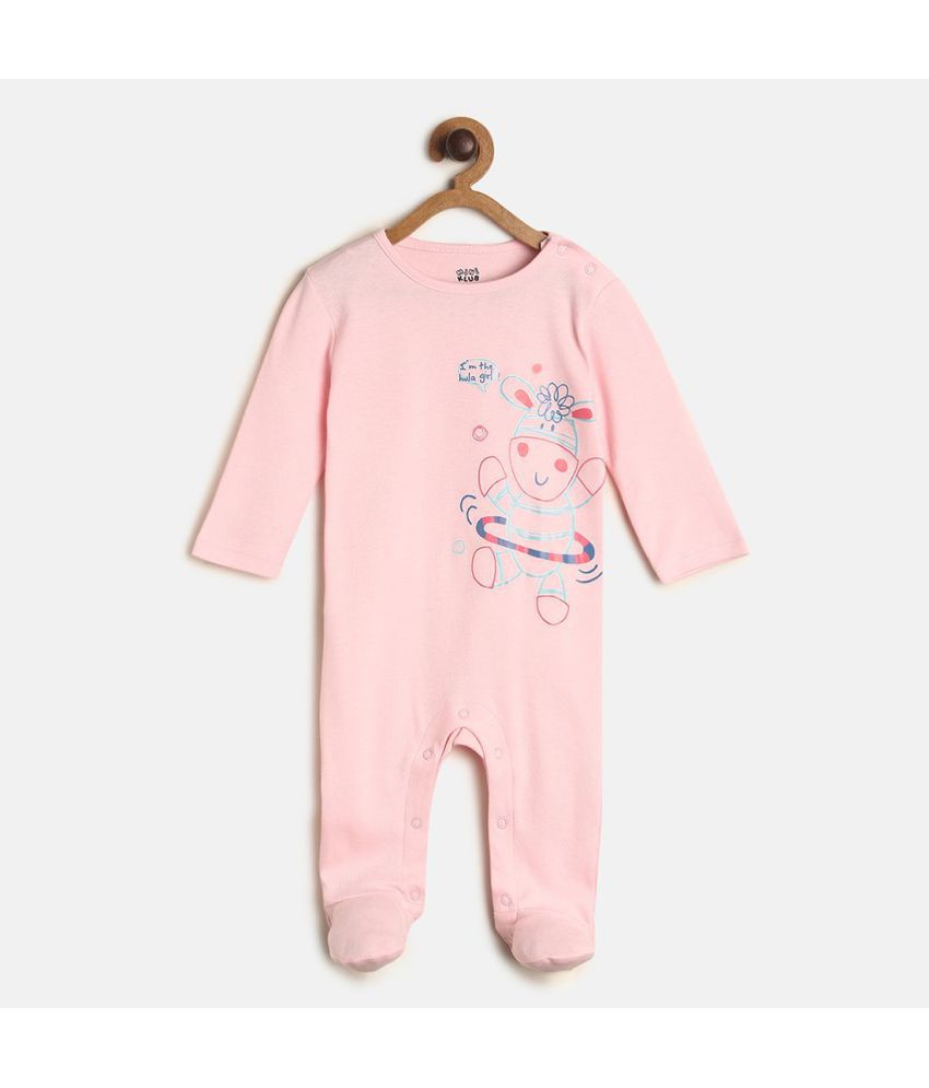     			MINI KLUB - Pink Cotton Sleepsuit For Baby Girl ( Pack Of 1 )
