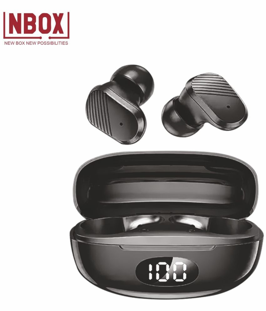 NBOX Buzz TWS On Ear True Wireless (TWS) 20 Hours Playback IPX5(Splash & Sweat Proof) Passive noise cancellation -Bluetooth Version 5.1 Black